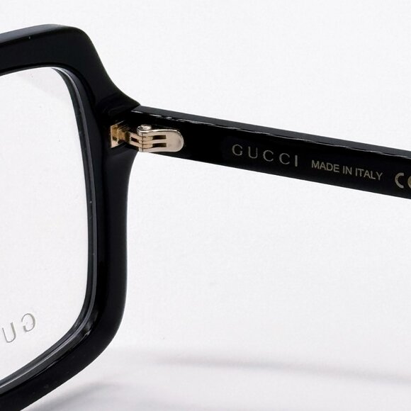 NEW GUCCI GG1318O 001 BLACK SQUARE WOMEN EYEGLASSES GUCCI - Picture 11 of 12